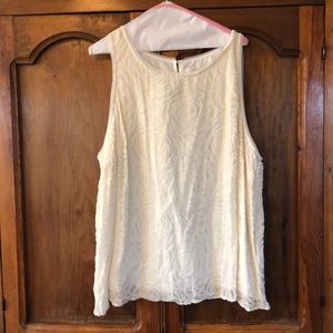 White 3X Soft Flower Rose Blouse